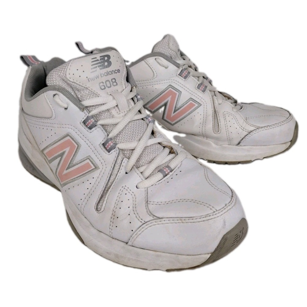 New Balance 608v5 White Light Pink Color Size 9.5 Great Condition
